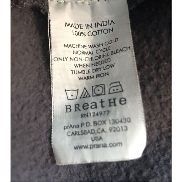 Prana Coat Knit Woven Button Up Pockets Long Jacket Gray XS - Picture 14 of 14